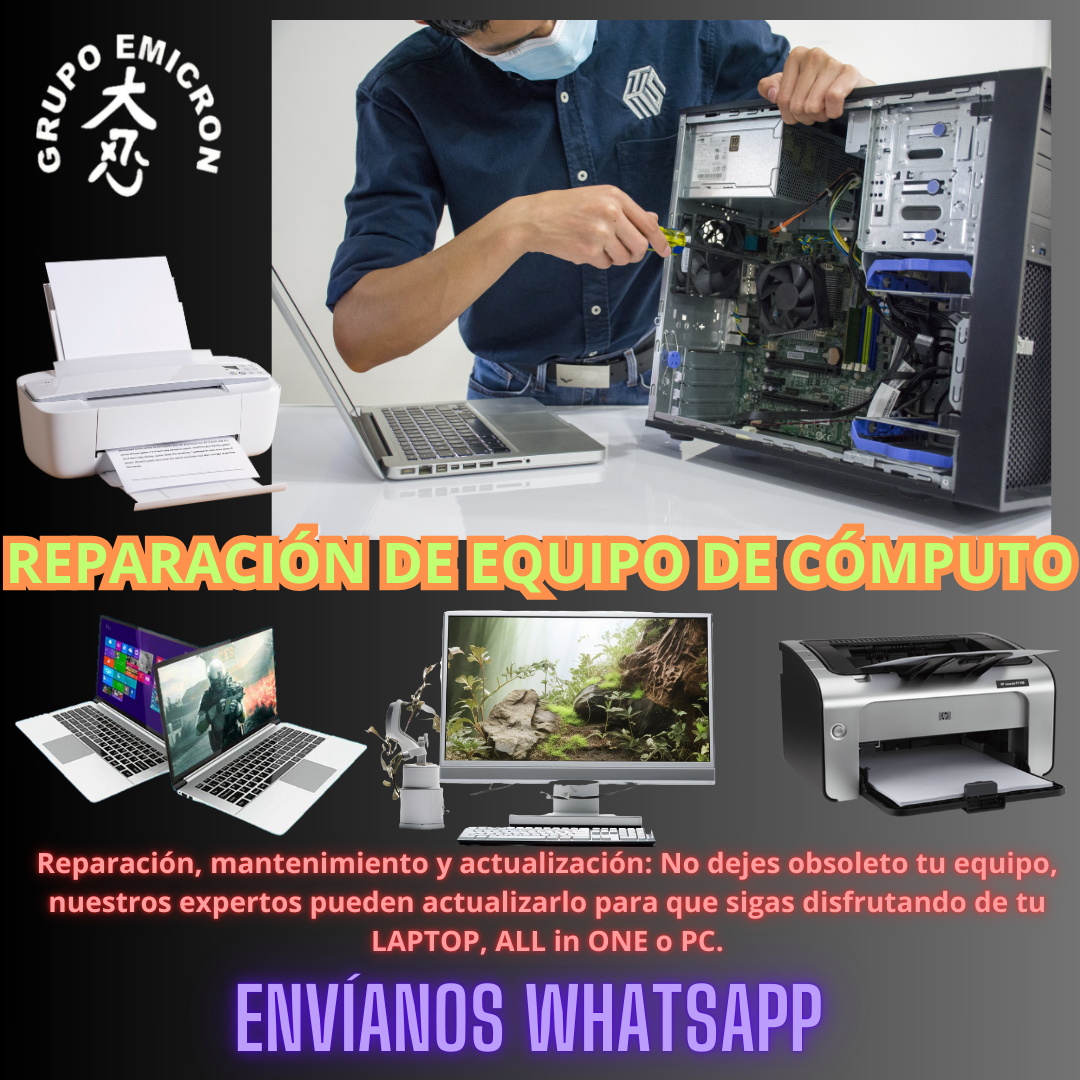 unchino&unviejoguangoREPARACIÓN DE EQUIPO DE CÓMPUTO Reparación, mantenimiento y actualización: No dejes obsoleto tu equipo, nuestros expertos pueden actualizarlo para que sigas disfrutando de tu LAPTOP, ALL in ONE o PC.